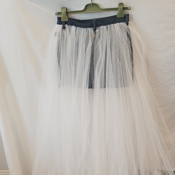 Denim Mini Skirt with Maxi Tutu Tulle - Picture 8 of 8